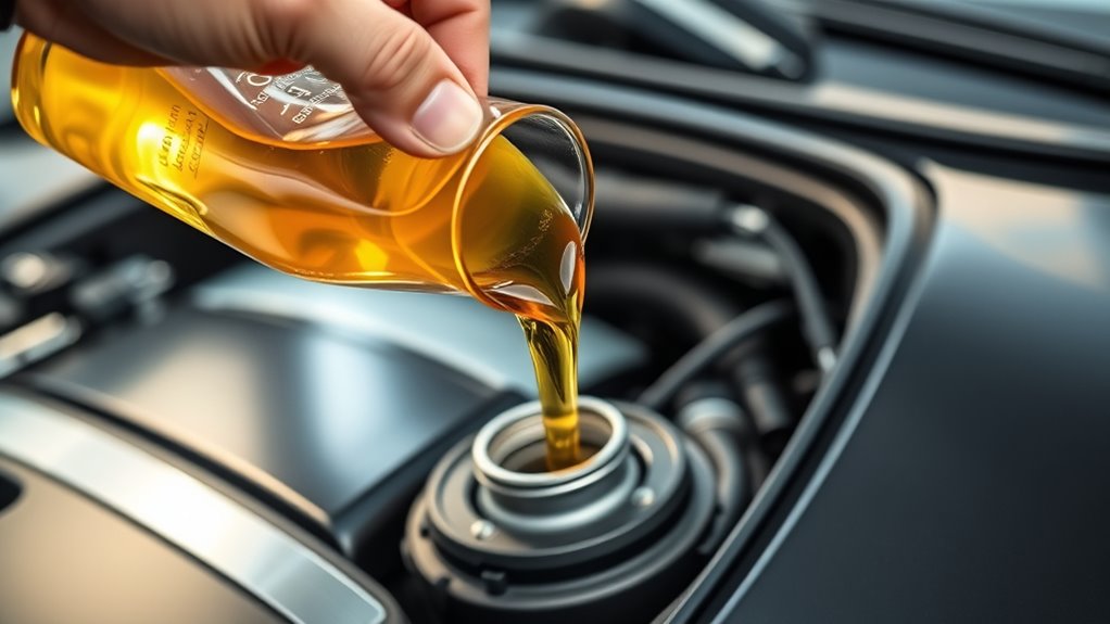 add oil gradually carefully