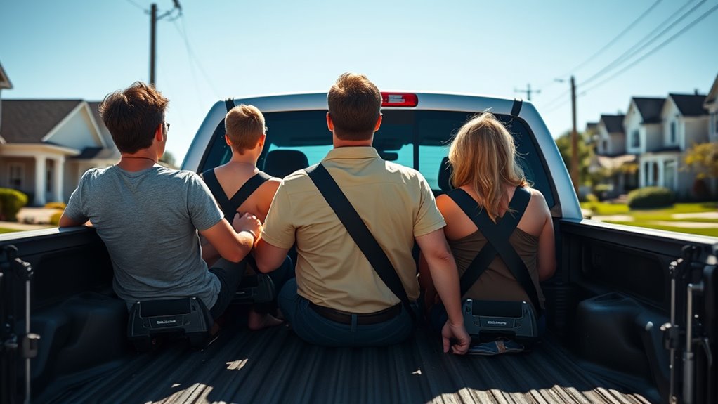 legal safe pickup bed riding