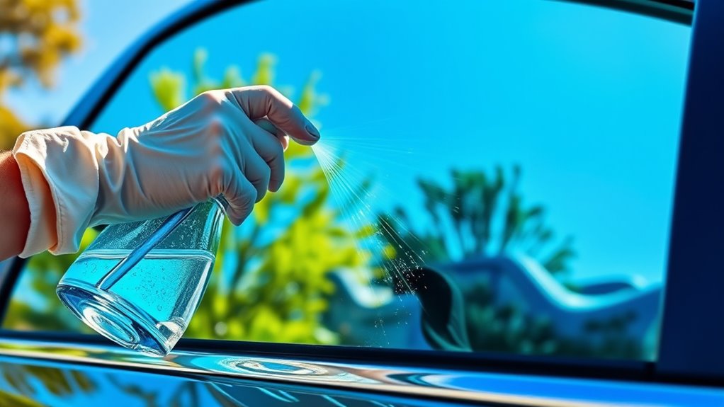safe windex car window use