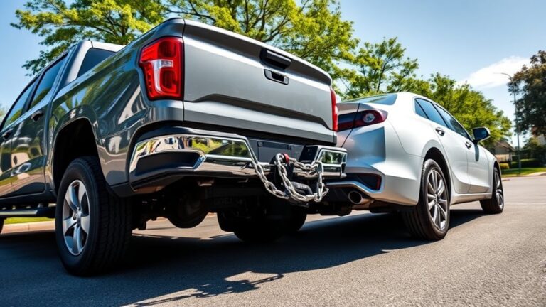 towing car with truck
